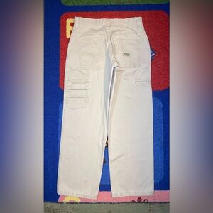 VTG Wrangler Hero Y2K  Tan Carpenter Cargo Pants Relaxed Skater Men’s Size 30x30